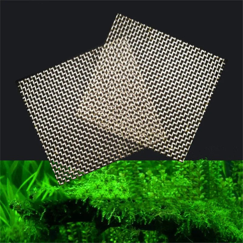 5Pcs Aquarium Fish Tank Stainless Steel Wire Mesh Pad Moss Net Wall Mesh Kit For Planted Tank Aquatic Moss Wall Decor aquário