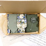 Viola Design 7 PCS Gift Box Cotton Sock Tie Sets Clip Pin Cufflinks Hanky Solid Floral Men Wedding Party Daily Cravat Accessory