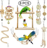 Combination Parrot Bird Toys Accessories Articles Parrot Bite Pet Bird Toy For Parrot Training Bird Toy Swing Ball Bell Standing