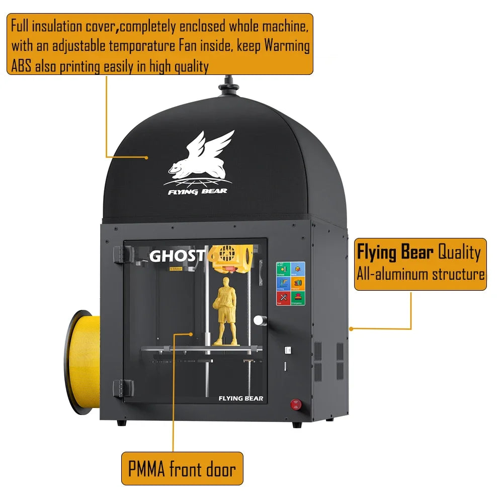 Flying Bear 3d Printer Ghost 6 High Precision with High Speed Printing Machine Adopt Core XY Motion Dual Direct Extruder