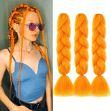 Jumbo Braids Hair Extension 24 inches 3 Pcs/Lot Synthetic YAKI Textured Braided Hairpiece For Twist Box Crochet Braiding Hair