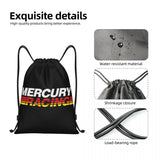 Mercury Racing Logo Bag Drawstring Backpack Sports Gym Sackpack String Bags for Hiking