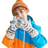 Winter Children Gloves for Boy Girl Cute Printed Five-Finger Ski Gloves Waterproof No-Slip Thickened Snow Kids Accessories 4-12Y