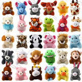 24 Mini Plush Animal Keychain Set Small Plush Keychain Decoration for Party Favor Teacher Student Award Goody Bag Filler Gift