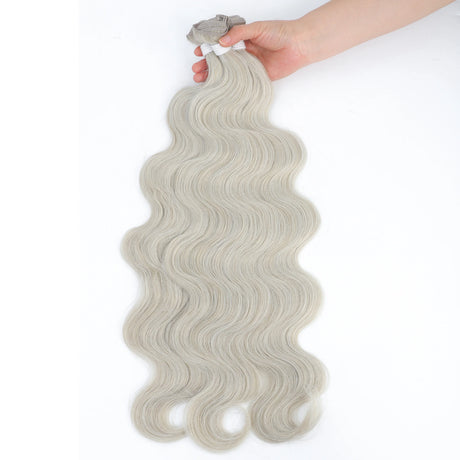 White Body Wave Hair Bundles Synthetic Natural Weave Hair Color #4 Brown Piano Blonde Pink Purple  Blue Hair Extensions