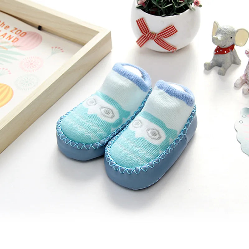 Baby Socks Shoes Infant Cute Cartoon Kids Boy Shoes Soft Rubber Sole Child Floor Sneaker BeBe Booties Toddler Girls First Walker