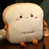 New 1pc 35cm Plush Bread Pillow Cute Simulation Food Toast Soft Doll Warm Hand Cushion Home Decoration Kids Toys Birthday Gift