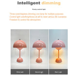 Mushroom Flower Bud Rechargeable LED Table Lamps Desk Night For Bedroom Dining Touch Night Light Simple Modern Decoration