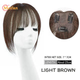 MEIFAN Middle Part Fake Bangs Fringe Synthetic Topper Hairpiece Clip-In Bang Extension Natural Invisible Clourse Hairpiece Women