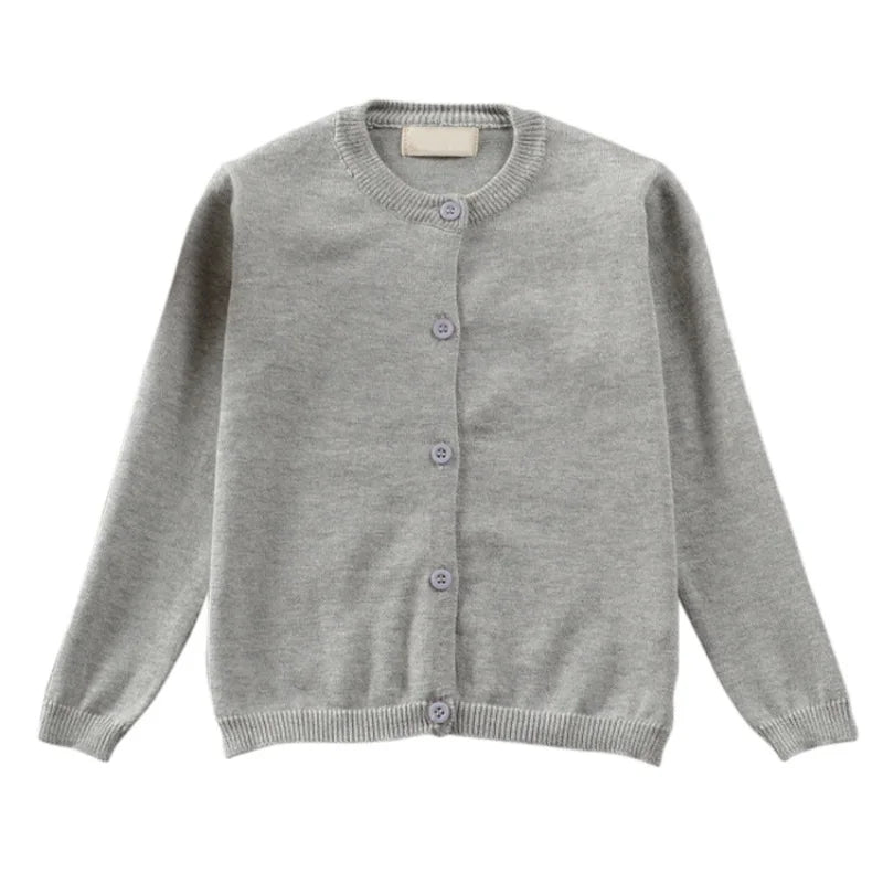 Autumn Kids Sweater Coat Baby Warm Knitwear Children Cardigan Toddler Boys Girls Long Sleeve Solid Cotton Sweater Jackets