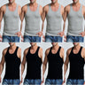 8 Pcs Cotton Mens Sleeveless Tank Top Solid Muscle Vest Men Undershirts O-neck Gymclothing Tees Tops Body Hombre Men Clothing