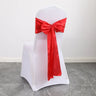 40PCS 17x275cm Rose Gold Satin Chair Sashes Bows Chair Cover Ribbons for Wedding Banquet Party Baby Shower Event Decorations