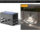 Solar wall lamp, human body sensing outdoor wall decoration lamp, door staircase step lamp