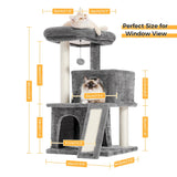 Free Shipping  Multi-Level Cat Tree For Cats With Cozy Perches Stable Cat Climbing Frame Cat Scratch Board Toys Cat Furniture