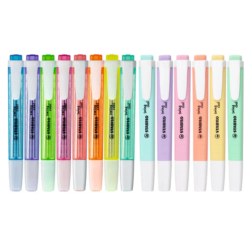 Stabilo Swing Cool Highlighters Pens Mark 1-4mm Pastel Colours for Graffiti Writing Drawing Office and Student Supplies