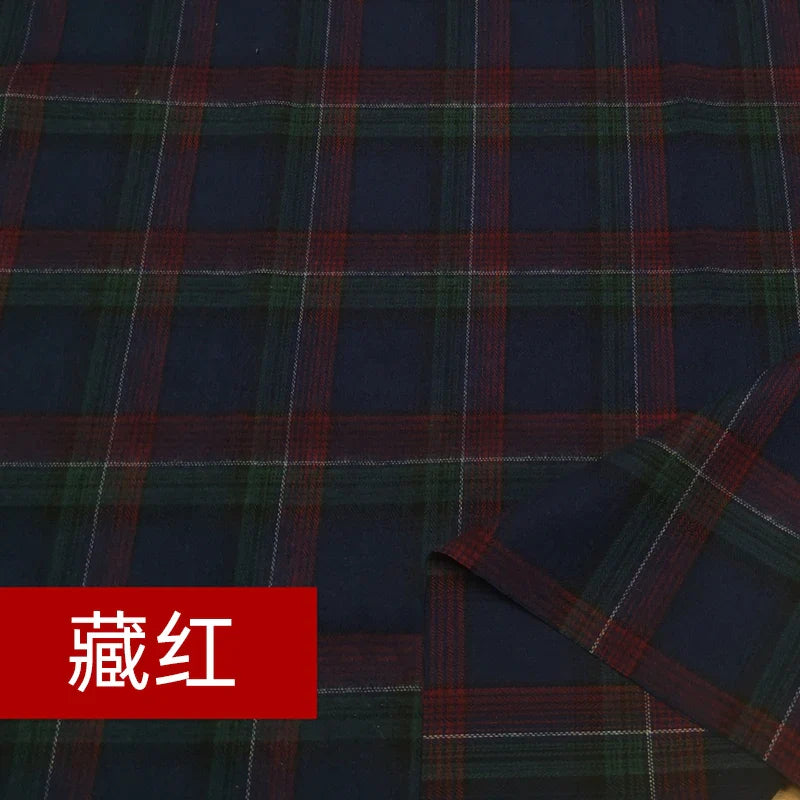 Yarn Dyed Soft Thickening Grinding Wool Plaid Fabric JK Clothing Shirt Skirt Jacket Pants Check Cloth DIY Apparel Sewing Fabrics