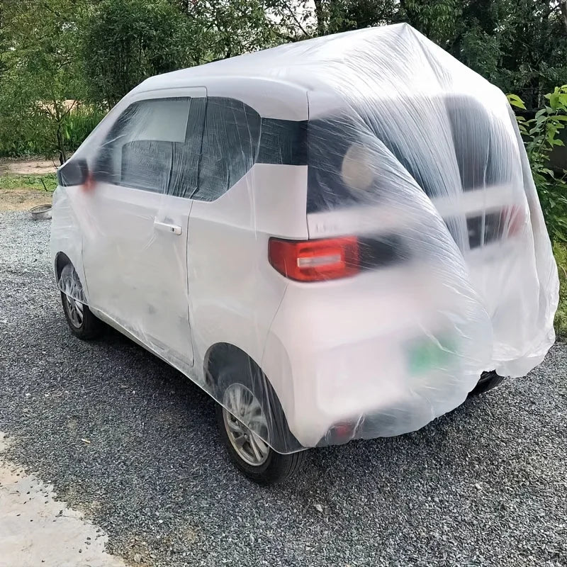 Disposable Transparent Car Clothing Cover Dustproof Rainproof Transparent Paint Dustproof Plastic PE Film Rainproof Car Cover