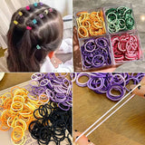 100pcs Colorful Rubber Bands In Summer Versatile Design No Harm To Hair Leather Cover Cute and Lively Hair Tie