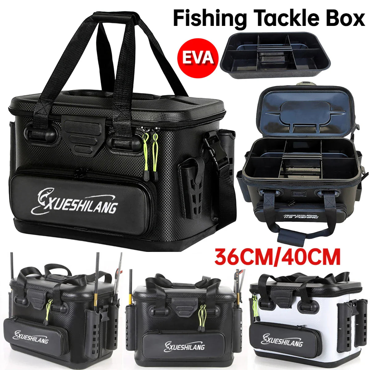 20/28L Portable Fishing Tackle Box EVA Fishing Bag Rod Bait Reel Fish Storage Bag Large Capacity Fishing Lures Hook Box 낚시통 상자