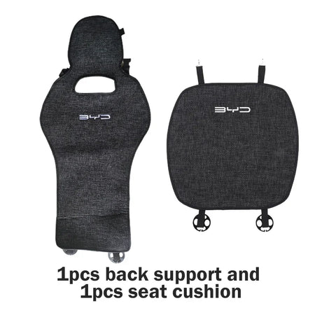 For BYD Atto 3 Yuan Plus Tang Han Dolphin EV 2021 2022 Car Seat Cover Front Rear Linen Fabric Cushion Breathable Protector Mat