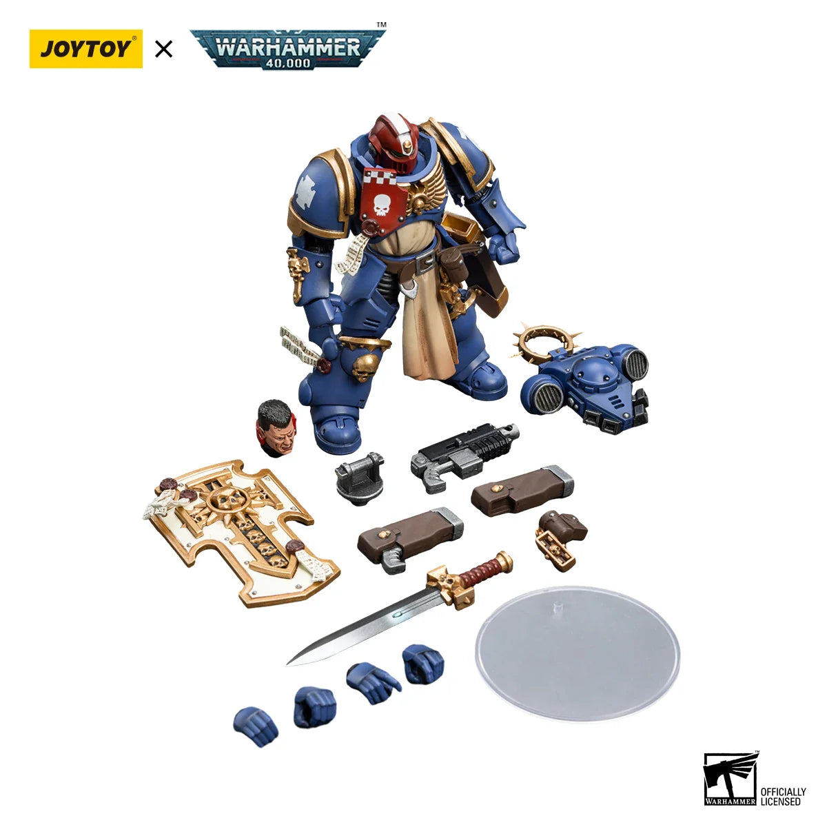 JOYTOY Warhammer 40k 1/18 Action Figures Anime 12.1cm Ultramarines Bladeguard Veteran Collection Model Toys