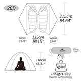 Naturehike Star River 2 Ultralight Tent 2 Person Tent Waterproof Backpacking Tent Tourist Hiking Tent Outdoor Camping Tent