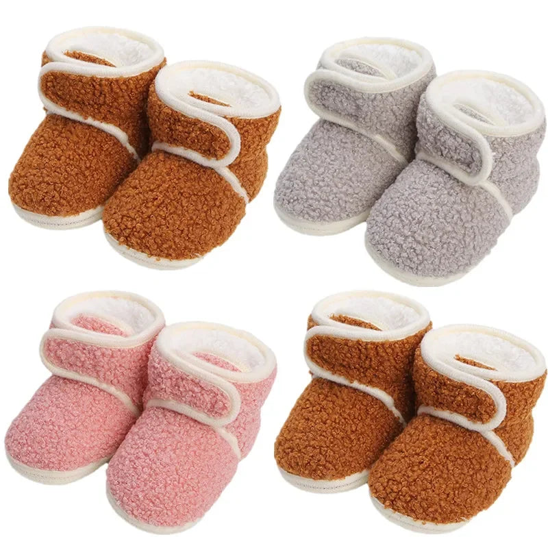 Winter Sweet Newborn Baby Girls Princess Winter Boots First Walkers Soft Soled Infant Toddler Kids Girl Footwear Shoes Booties