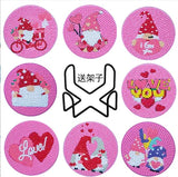 8Pcs DIY Diamonds Painting Coaster Animal Flower Non-slip Anime Art Mosaic Cup Cushion with Rack Rhinestones Paintings Decor