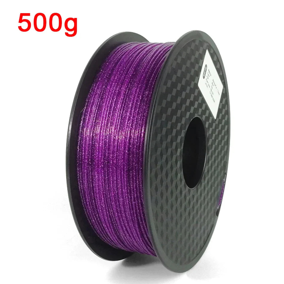 3D Printer Filament PLA 1.75mm Glittering Shining Rainbow Sublimation 3D Printing Material Sparkle Black Purple Blue Gold Orange