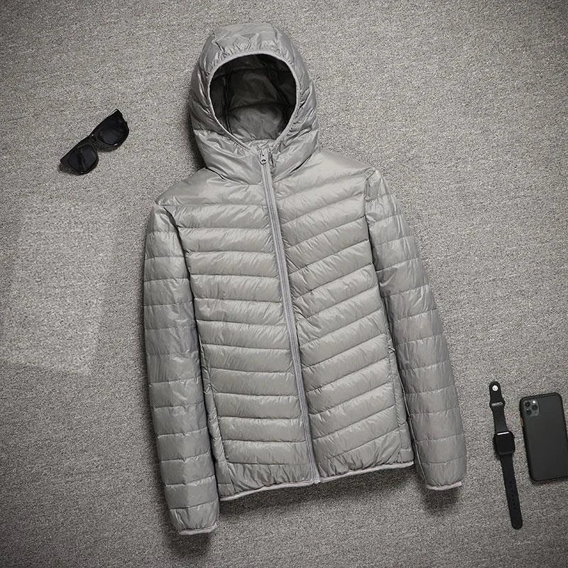 Men's Jackets Spring New Hooded Ultralight Quilted Coat for Warm Winter Down Coats Light Puffer Lightweight Down Jackets