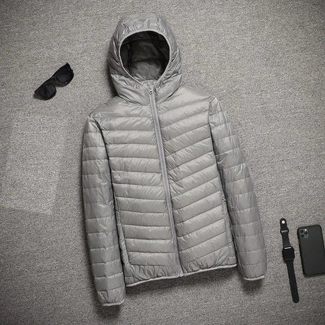 Men's Jackets Spring New Hooded Ultralight Quilted Coat for Warm Winter Down Coats Light Puffer Lightweight Down Jackets