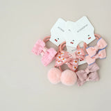 10Pcs/Lot Elastic Hair Bow for Children, Children's Headwear Hair Accessories for girls, Cute Hair ties, Lovely Hair Rope