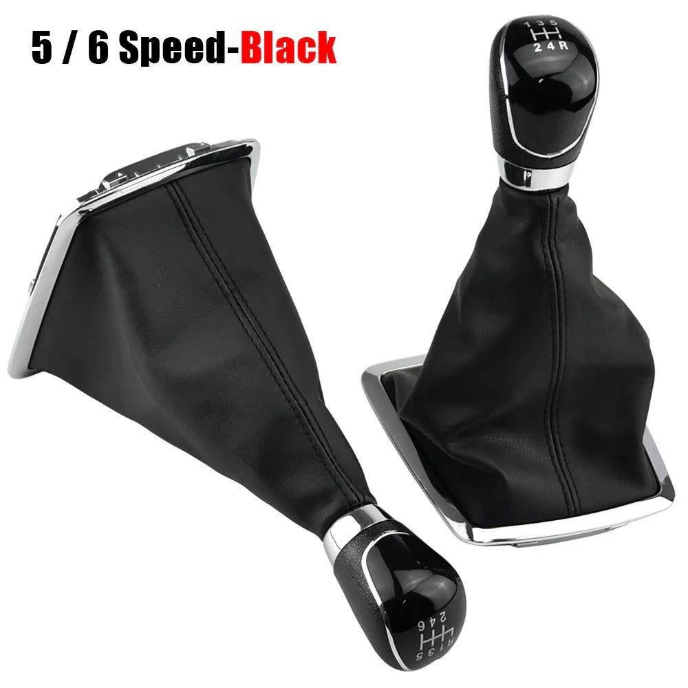 5 6 Speed MT Gear Shift Knob Shifter Lever Gaiter Boot Cover For Ford Focus 2 Mondeo MK2 2004-2011