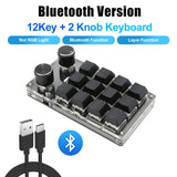 Macro Programming Keyboard Bluetooth USB Backlit 2.4G Wireless One Key Shortcut Photoshop Hotswap Red Switch Mechanical Keypad