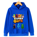 Kids Anime Stumble Guys Hooded Sweatshirts Long Sleeve Pullover Boys Girls Game Print Hoodies Stumble Guys Children Hoodie Tops