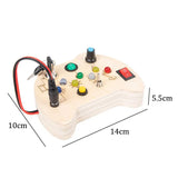 Children Busy Board Montessori Toys Wooden With Led Light Switch Control Board Parish Activities Sensory Games For 2-4 Years Old