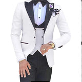 2023 Men 3 Pieces Suits For Men Custom Made Groom Groomsmen Tuxedos Wedding Men Suit Terno Masculino(Jacket+Pant+Vest)