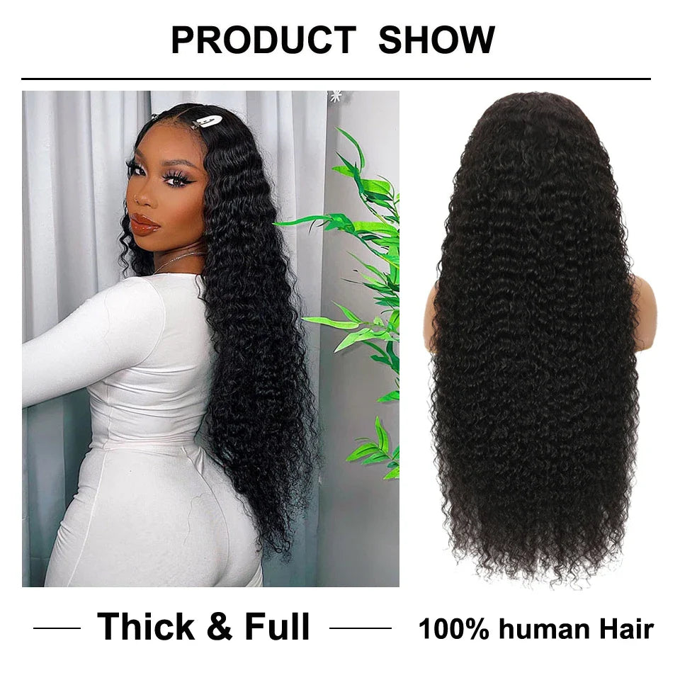 HD Deep Wave 13x6 Lace Frontal Wig 30 Inch 250% Curly 13x4 Lace Front Human Hair Wig 5x5 Glueless Wig Ready To Wear Go For Women