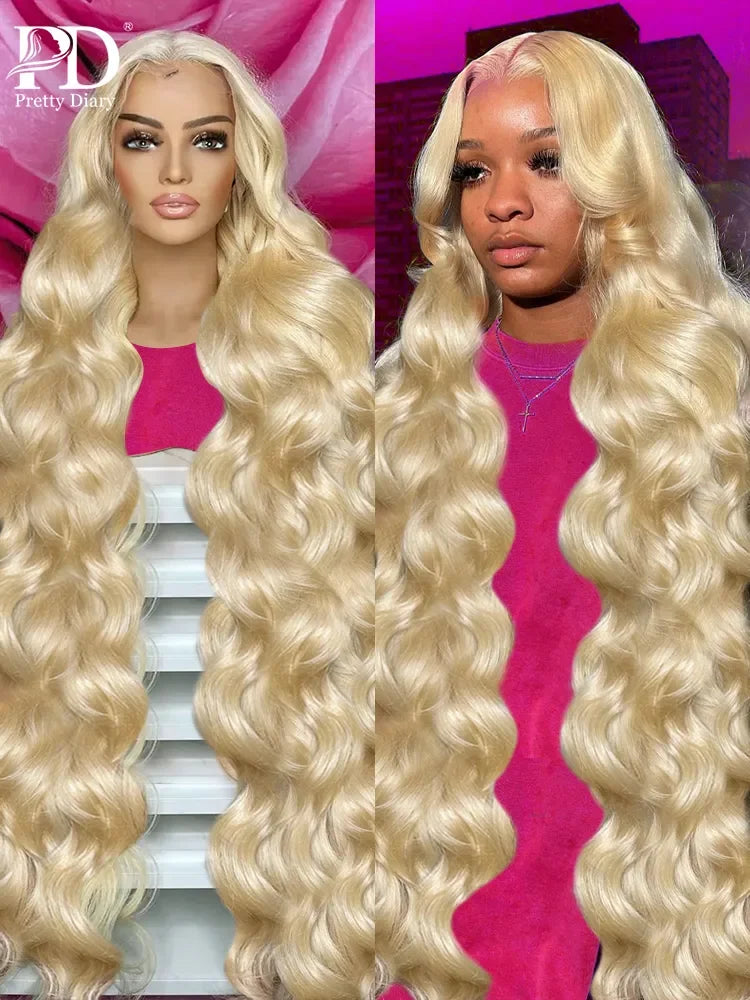 30 40 Inch Blonde 613 HD Body Wave Transparent 13x4 Lace Front Wigs Glueless 13x6 Lace Frontal Wigs 5x5 Closure Human Hair 250%