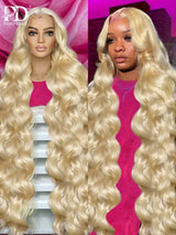 30 40 Inch Blonde 613 HD Body Wave Transparent 13x4 Lace Front Wigs Glueless 13x6 Lace Frontal Wigs 5x5 Closure Human Hair 250%