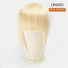 Human Hair Bangs 3 Clips 3D Blunt Cut Natural Hair Bangs OverHead Clip In Hair Extensions Non-Remy 2.5"x4.5" Black Brown Blonde