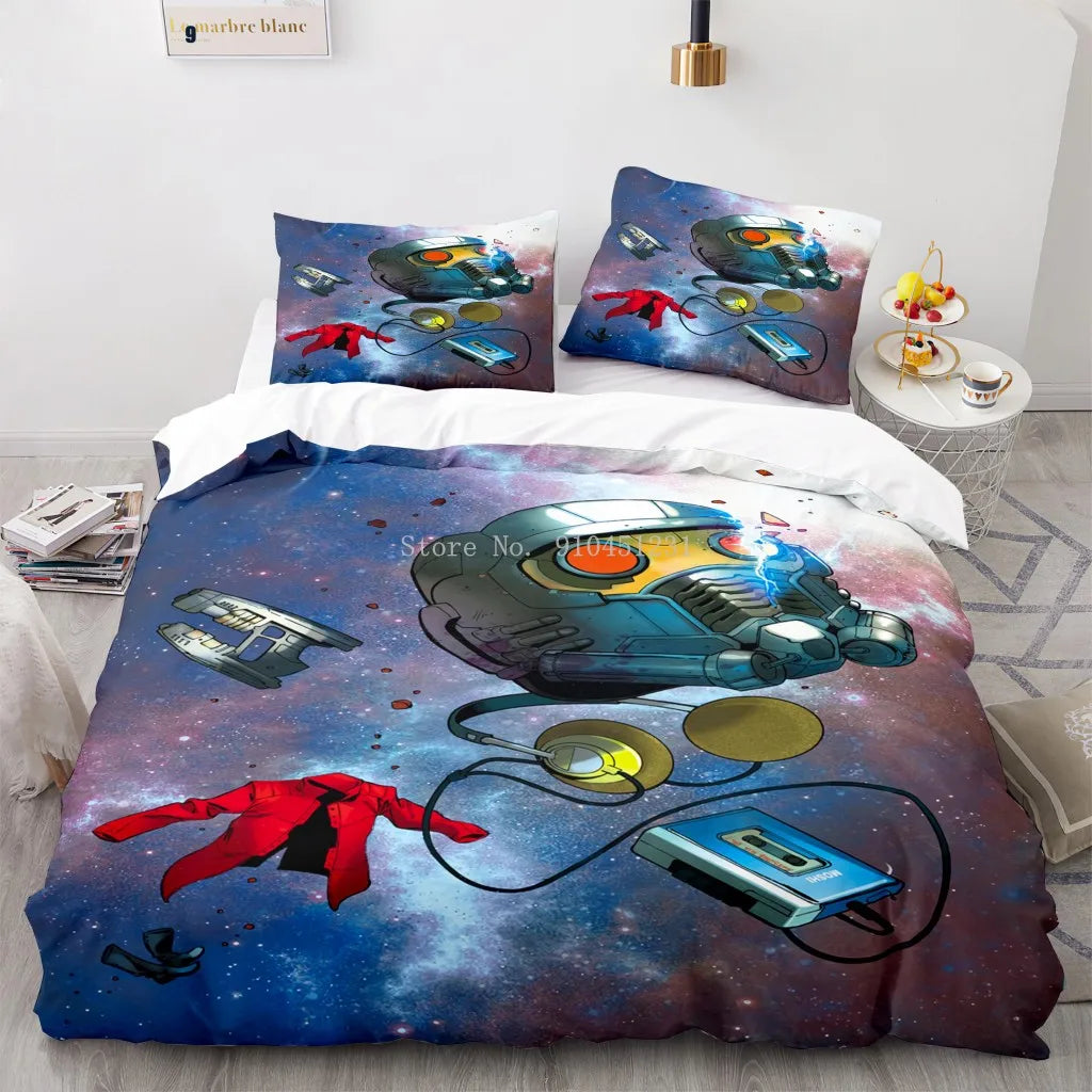 Guardians of The Galaxy Rocket Racoon 3d Bedding Set Treeman Groot Quilt Duvet Cover Set Twin Full Queen King Bedclothes