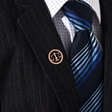 Qi Qi Wu Libra Balance Advocate Lawyer Brooch Justice and Equity Symbol For Men's Shirt Jewelry Lawyers Judge Steel Lapel Pin