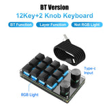 Programming Macro Custom Knob Keyboard RGB 3 Key Copy Paste Mini Button Photoshop Gaming Keypad Mechanical Hotswap Macropad