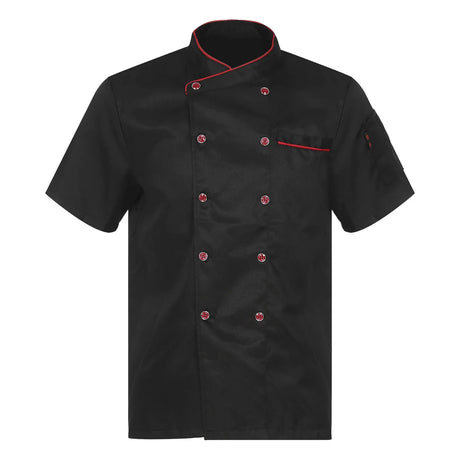 Unisex Chef Restaurant Jacket Short Long Sleeve Double-Breasted Chef Coat Men Women Canteen Hotel Kitchen Bakery Work Uniform