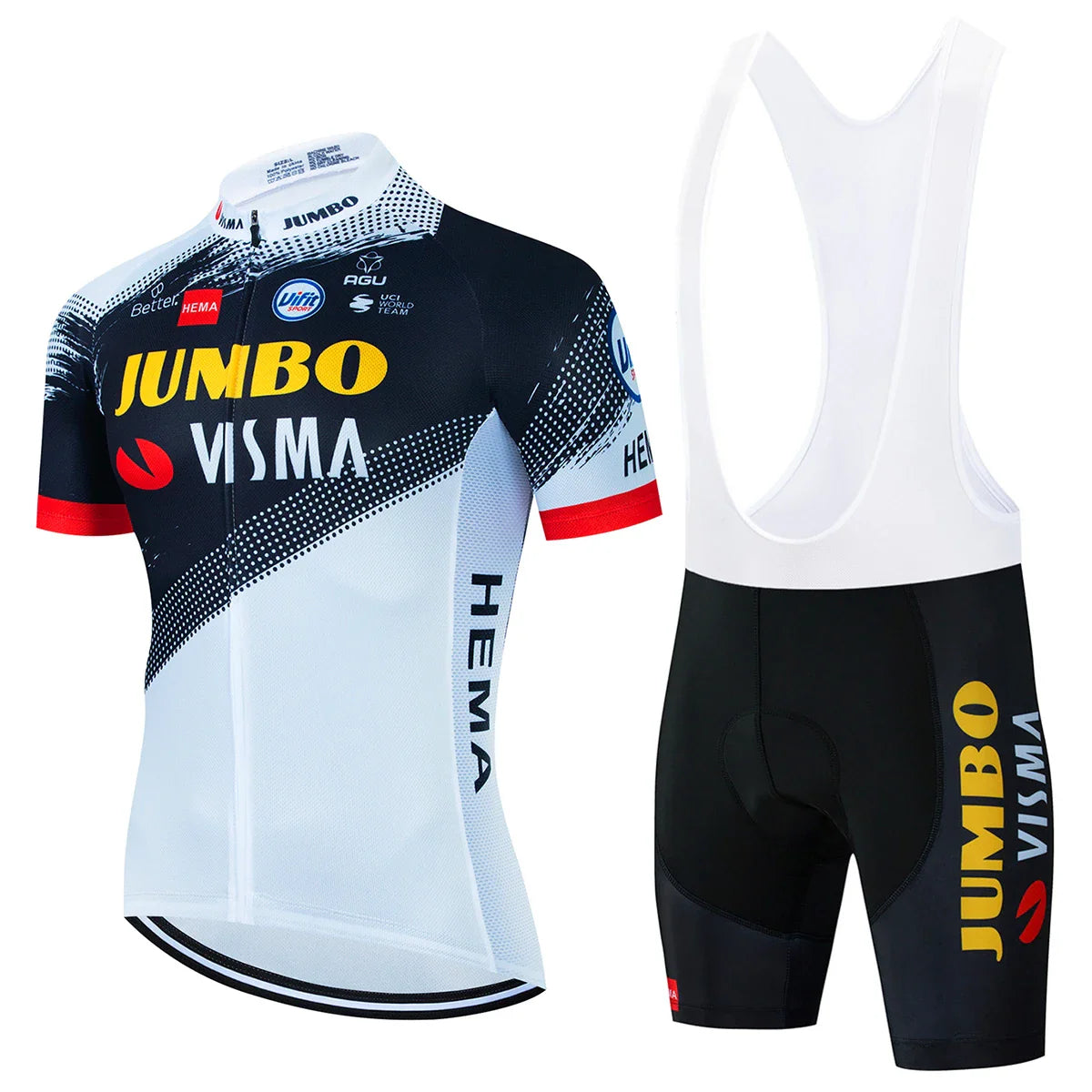 2023 Cycling Kit Men JUMBO Racing Team Cycling Jersey Set Summer MTB Maillot Bicycle Clothes Outdoor Equipment Cycling Clothing