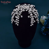 TOPQUEEN Rhinestone Bridal Comb Women Hair Clip Wedding Hair Accessories Pageant Tiara Headwear Bride Headpiece with Comb HP507