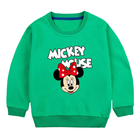 New Spring Autumn Children's Clothing Stitch Sweater Mickey Cartoon kids Sweatshirt boy Girl Long sleeved Pullover Sweatshirt