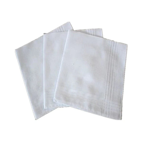 DHL200pcs Handkerchief Men Children Cotton White Patchwork Striped Square Absorbent Towel