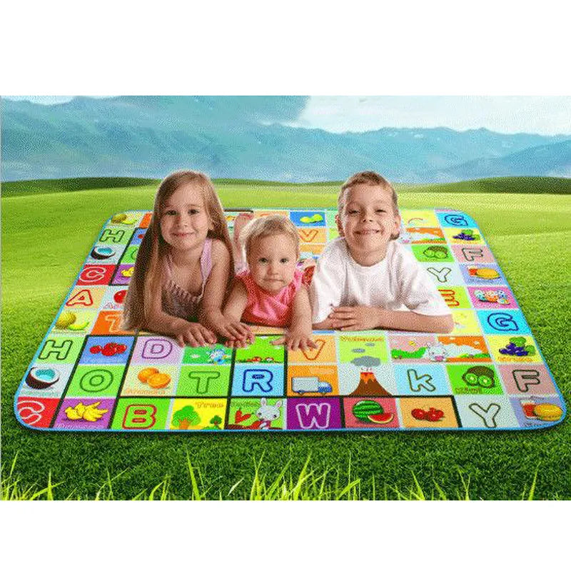 1pc Baby Play Mat 120*90cm Children Picnic Mat Waterproof Outdoor Indoor Carpets Gift Educational Kids Rug Activity Game Gym Toy